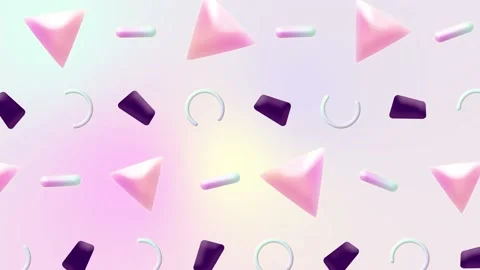 Abstract 3d geometric shapes loop animation. Modern background, seamless motion  Video stock 231089449
