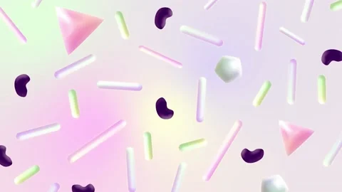 Abstract 3d geometric shapes loop animation. Modern background, seamless motion  Stock Footage 231089451