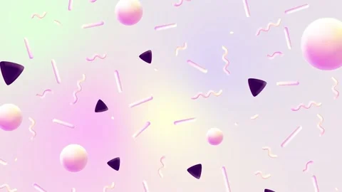 Abstract 3d geometric shapes loop animation. Modern background, seamless motion  Stock Footage 231089507