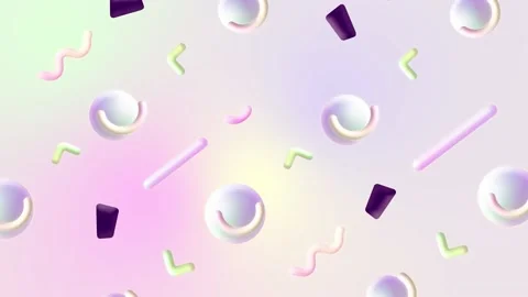 Abstract 3d geometric shapes loop animation. Modern background, seamless motion  Video stock 231089519
