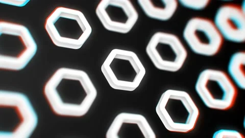 Abstract 3d geometric shapes loop animation. Modern background. Stock-Footage 235416027