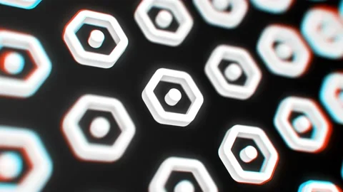 Abstract 3d geometric shapes loop animation. Modern background. Stock Footage 235416080