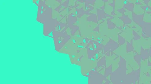 Abstract 3d geometric shapes pattern in green and grey 스톡 일러스트