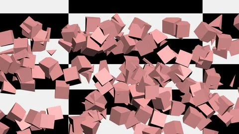 Abstract 3D geometric shapes with sharp angles minimalist background Stock Illustration