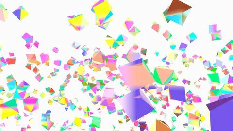 Abstract 3D geometric shapes with sharp angles minimalist background Stock Illustration