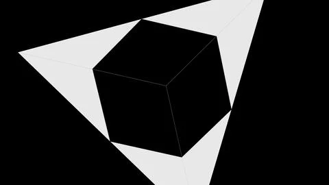 Abstract 3D geometric shapes with sharp angles minimalist background Illustrazione stock