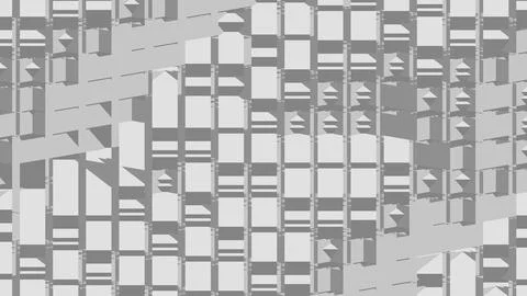 Abstract 3D geometric shapes with sharp angles minimalist background Stock Illustration