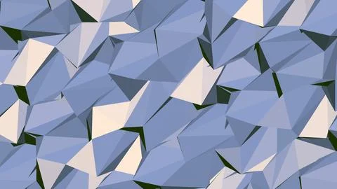 Abstract 3D geometric shapes with sharp angles minimalist background Illustrazione stock