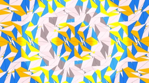 Abstract 3D Geometric Triangles and Prisms Seamless Loop Video Stock Footage 344563328