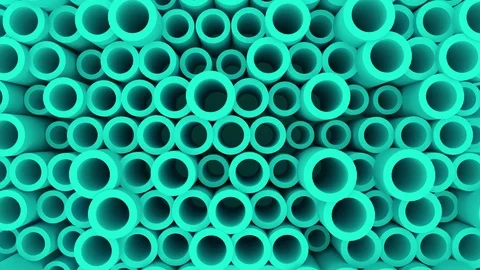 Abstract 3d geometric tubes shapes moving like waves. Colored Round circles anim Stock Footage 121850867
