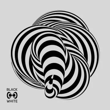 Abstract 3D geometrical background. Pattern with optical illusion. Vector. Illustrazione stock