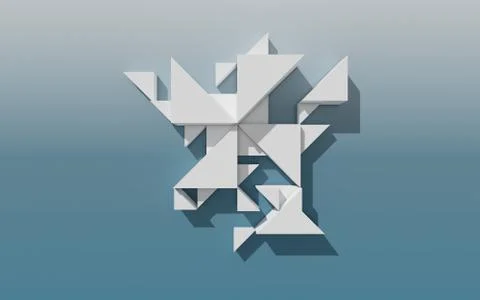 Abstract 3D Geometrical Design Stock-Illustration