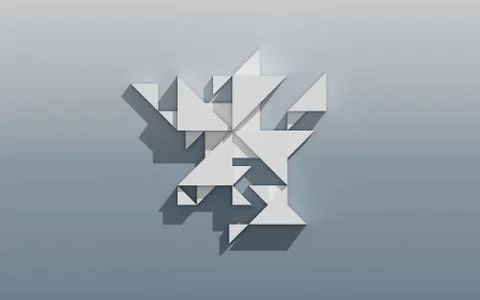 Abstract 3D Geometrical Design Stock Illustration