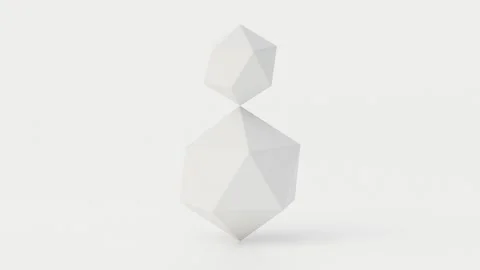 Abstract 3d geometry on white background Stock Footage 334910627