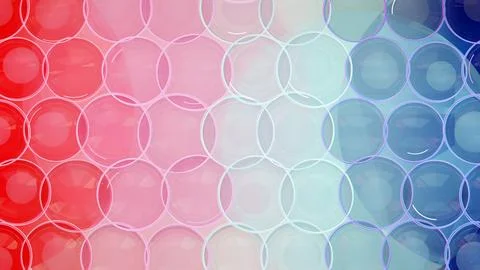 Abstract 3D Glass Circles Pattern, Vibrant Red to Blue Gradient Geometric B.. 스톡 일러스트