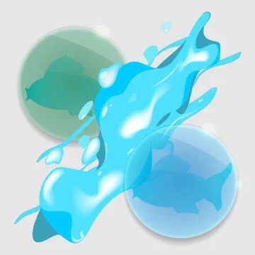 Abstract 3D Glass Graphics Stock Illustration