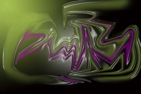 Abstract 3D glass or plastic wrap reflections on a dark background Stock Illustration