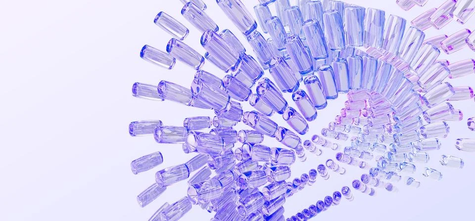 Abstract 3d glass tech background with speed motion crystal swirl, holographic Illustrazione stock