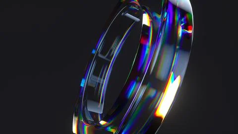 Abstract 3D glass torus or tube Stock Illustration