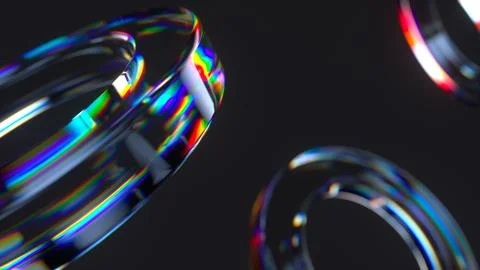 Abstract 3D glass torus or tube Stock Illustration