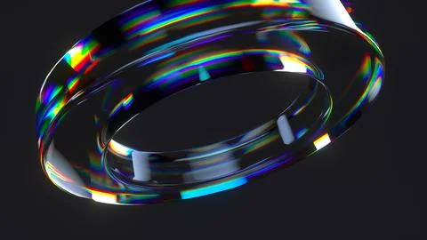 Abstract 3D glass torus or tube Stock Illustration