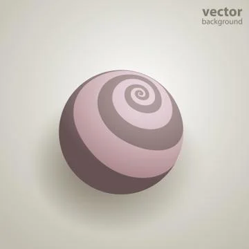 Abstract 3D Globe with Spirals Stock Illustration