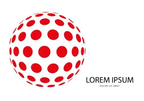 Abstract 3d globe vector logo isolated on white (illustration) Stock Illustration