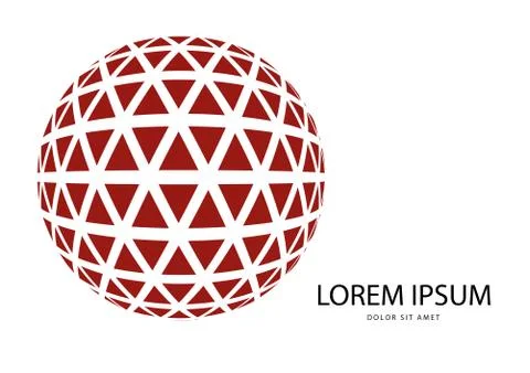 Abstract 3d globe vector logo isolated on white (illustration) Stock Illustration