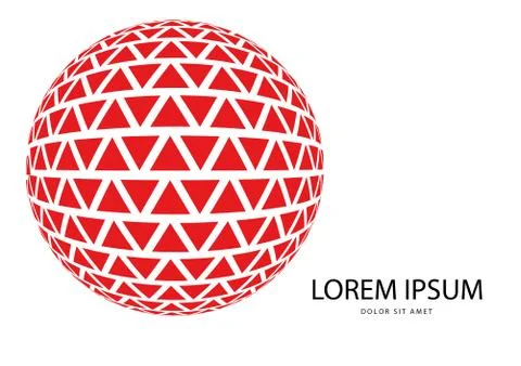 Abstract 3d globe vector logo isolated on white (illustration) Stock Illustration