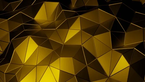 Abstract 3D gold triangle light blur wave luxury technology futuristic video Video stock 125222499