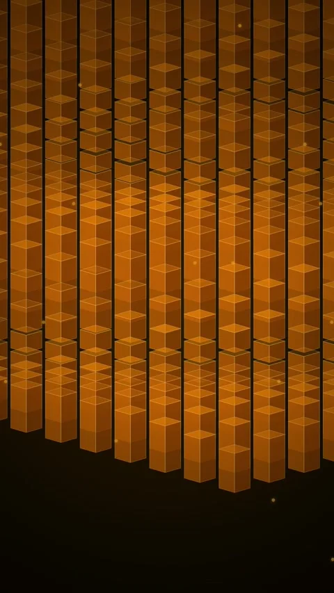 Abstract 3D Golden Cubes Motion Background Stock Footage 346206314