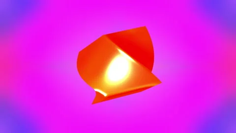 Abstract 3D Golden Metallic Deformed Cube on Vibrant Holographic Liquid Sil.. Stock Footage 344909209