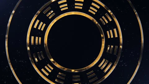 Abstract 3D Golden Round Background 스톡 동영상 247494021