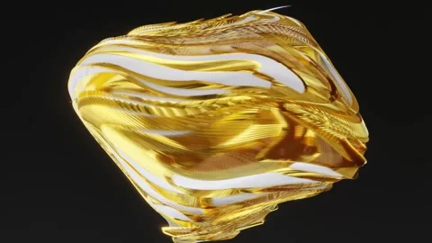 Abstract 3D Golden Structure Stock Footage 289107534