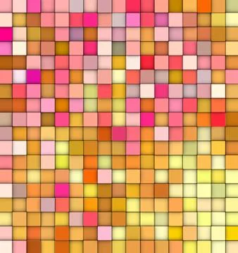 Abstract 3d gradient backdrop cubes in happy fruity colors イラスト素材