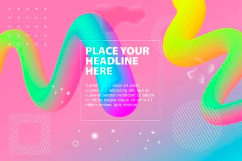 Abstract 3d Gradient Background with Colorful Liquid Stock Illustration