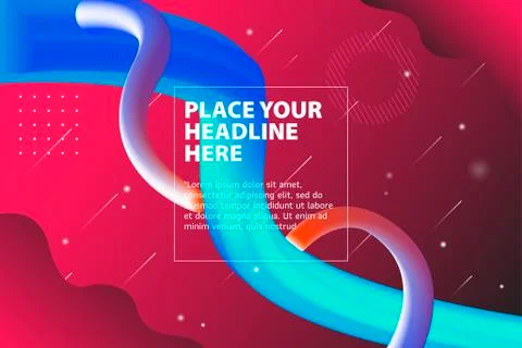 Abstract 3d Gradient Background with Colorful Liquid Stock Illustration