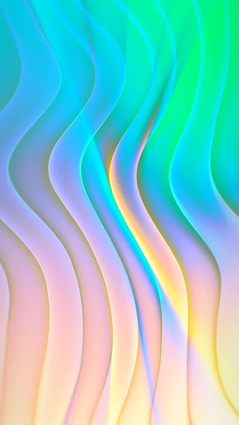 Abstract 3d gradient waves neon pastel smooth background Stock Footage 346457833