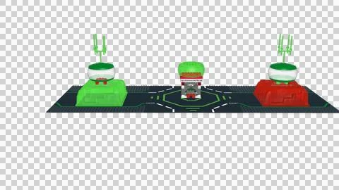 Abstract 3D graphic of a technology platform Stock Illustration