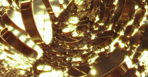 Abstract 3D graphics Background with golden pills. 3D renderinging Stock Illustration