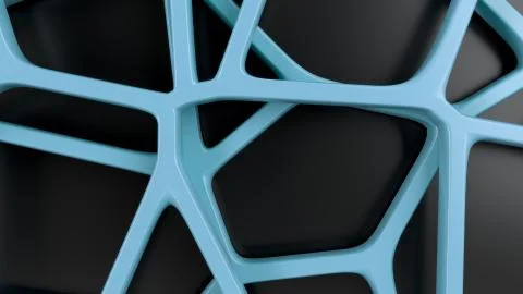 Abstract 3d grate on black background Stock Illustration