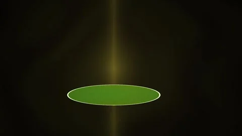 Abstract 3D Green Circular Platform Floating in Dark Atmospheric Space. Stock Footage 341775495