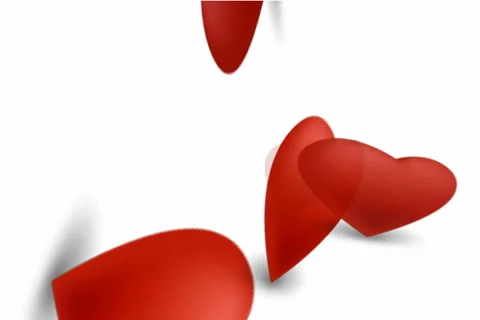 Abstract 3D Hearts Stock Footage 888590