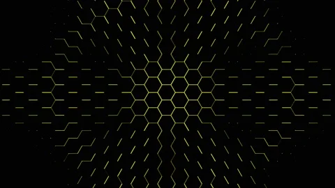 Abstract 3D hexagon pattern animation Stock Footage 136081069