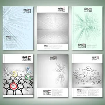 Abstract 3D hexagonal backgrounds. Brochure, flyer or report for business, Stock Illustration