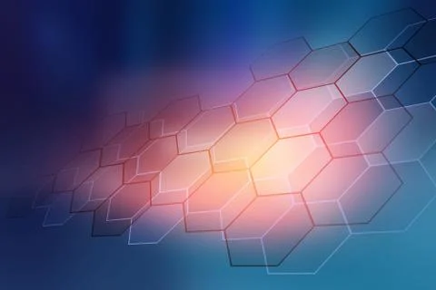 Abstract 3D hexagonal shape background concept series Иллюстрация