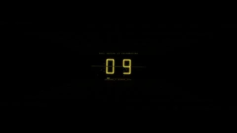 Abstract 3D Holographic Chrono Countdown Loop Seamless Loop 15 to 00 Stock-Footage 343205715