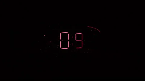 Abstract 3D Holographic Red Digital Countdown 15 to 00 Seamless Motion Loop 스톡 동영상 343206342