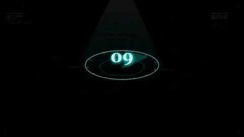 Abstract 3D Holographic Retro Cinema Countdown Seamless Loop video 스톡 동영상 343206341