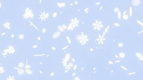 Abstract 3D horizontal backgrounds falling snowflakes confetti Merry Christmas Illustrazione stock